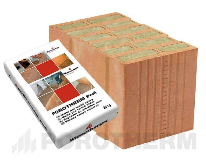 Керамический блок Porotherm 38 T Profi