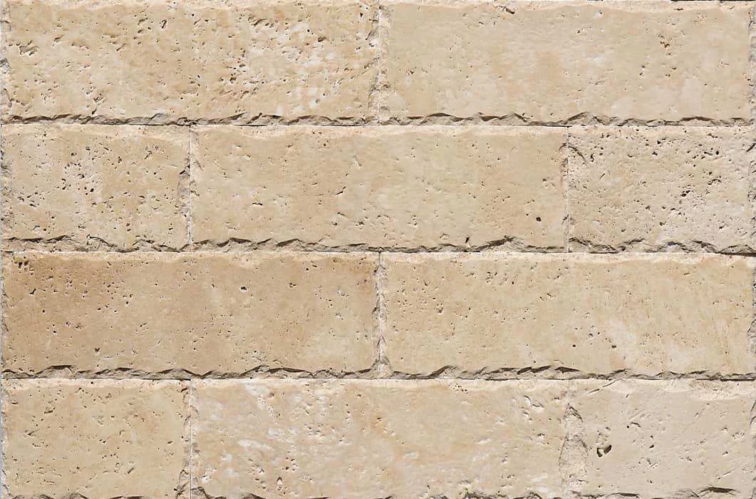 Травертин Light Brushed сколотый край 1*10*30 см