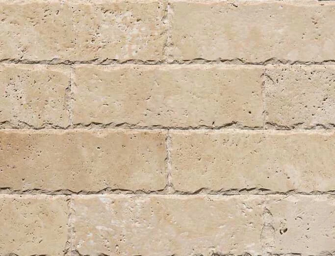 Травертин Light Brushed сколотый край 1*10*30 см