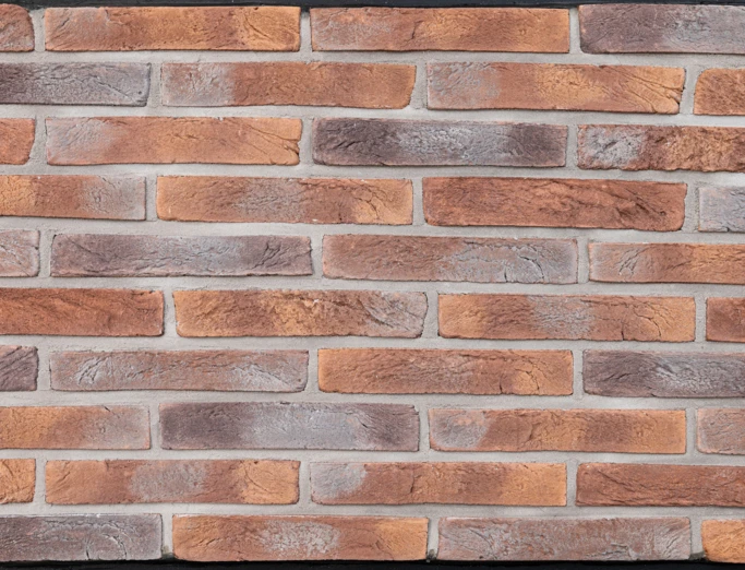 Фасадная плитка Loft Brick Лонг Форд 30 Красно-коричневый с черными вставками 295x50 мм