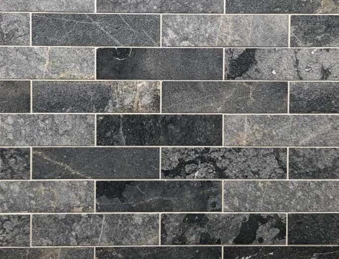 Мрамур Black Marble Sanblasted&amp;Brushed Face  1*7.5*30 см