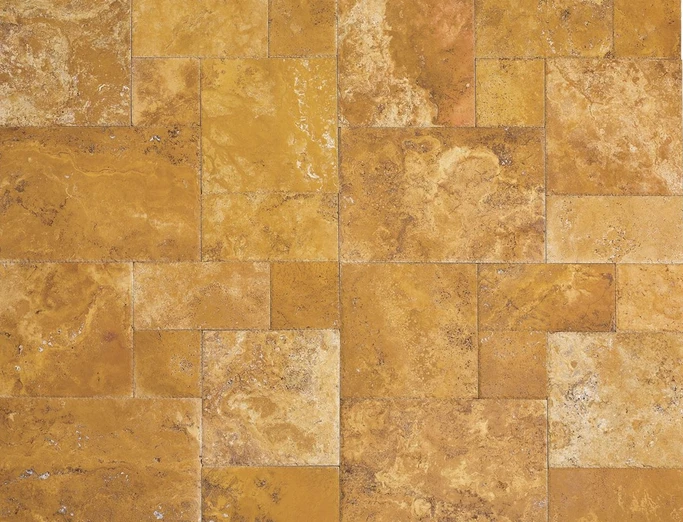 Травертин Beta Yellow Brushed Pattern Set