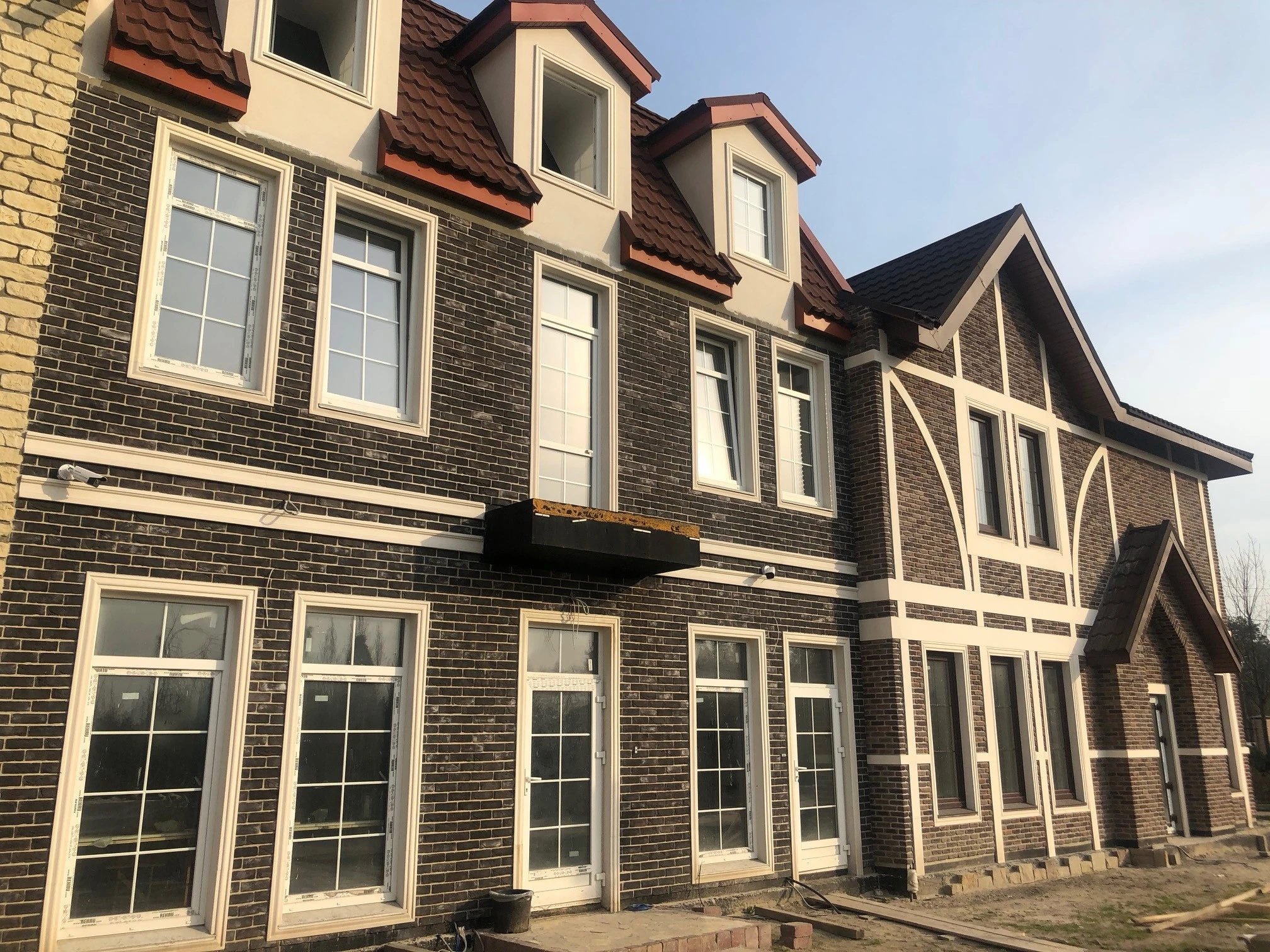 Фасадна плитка Loft Brick Манхетен 10 Темно-коричневий з сіллю 210x65 мм