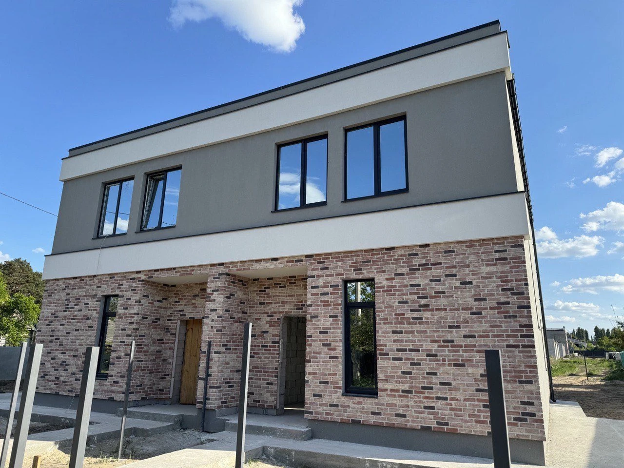 Фасадная плитка Loft Brick Бостон 20 Темно-красный с  подпалом 210x65 мм