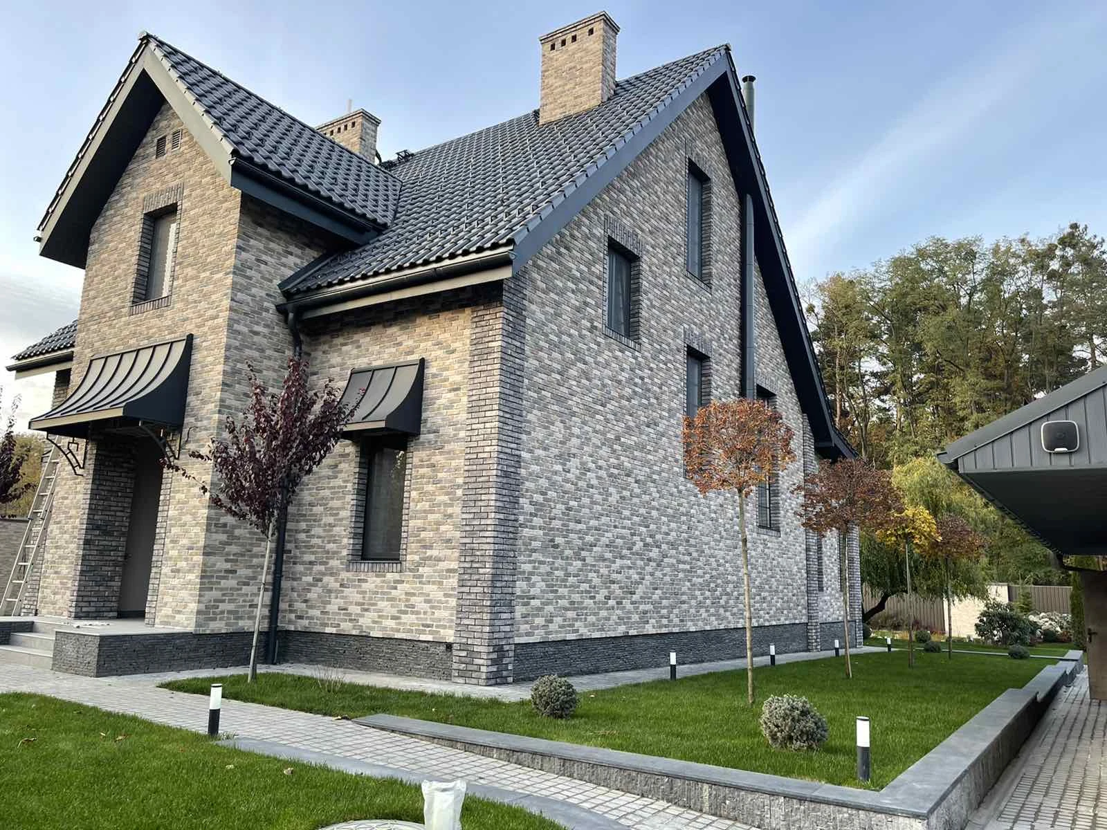 Фасадна плитка Loft Brick Квебек Сірий з підпалом 210x65 мм
