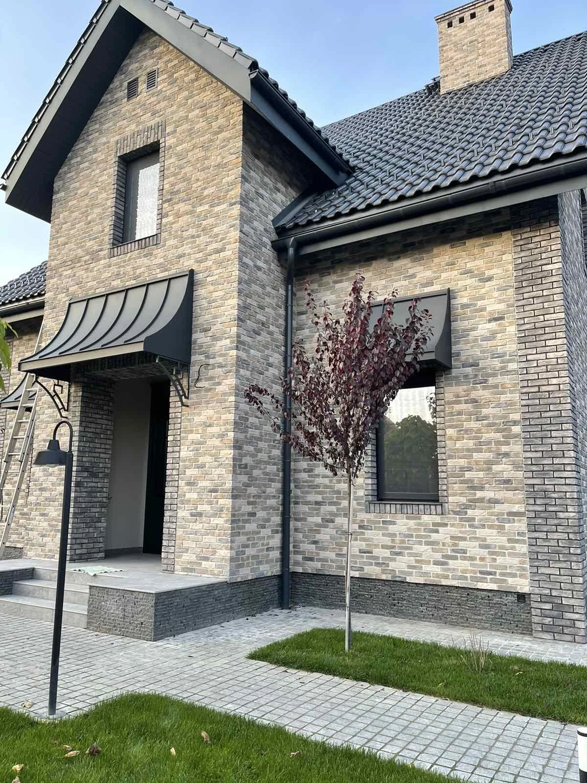 Фасадна плитка Loft Brick Квебек Сірий з підпалом 210x65 мм