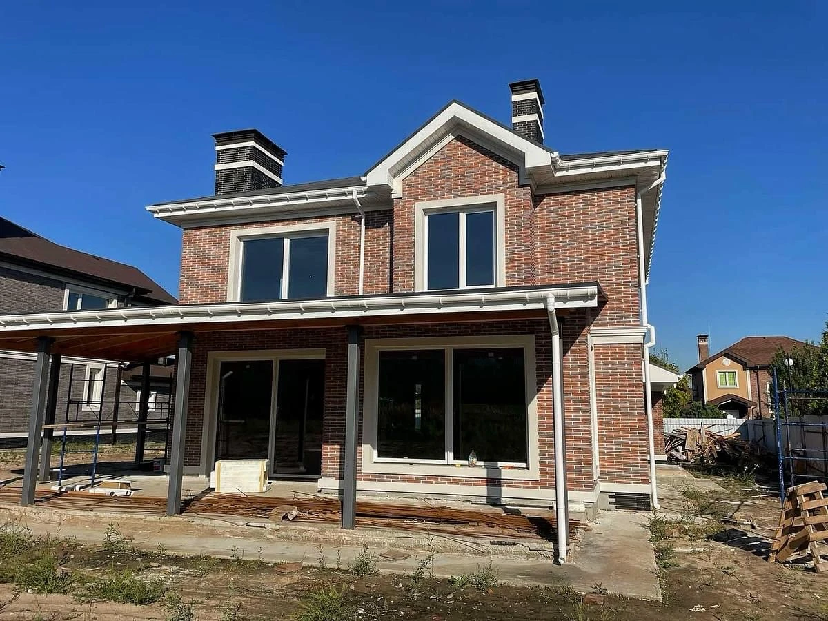 Фасадная плитка Loft Brick Лонг Форд 30 Красно-коричневый с черными вставками 295x50 мм