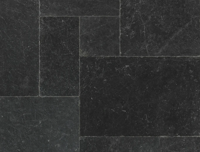Мармур Black Marble Tumbled French Pattern 