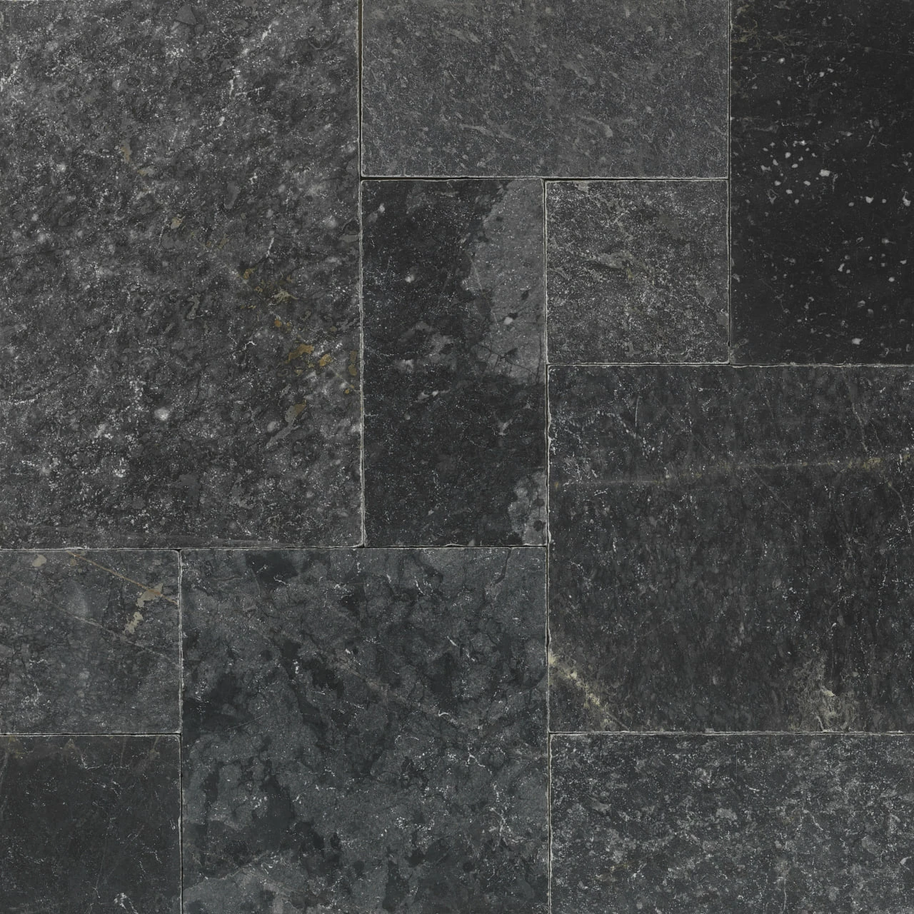 Мрамор Black Tumbled Indigo French Pattern 