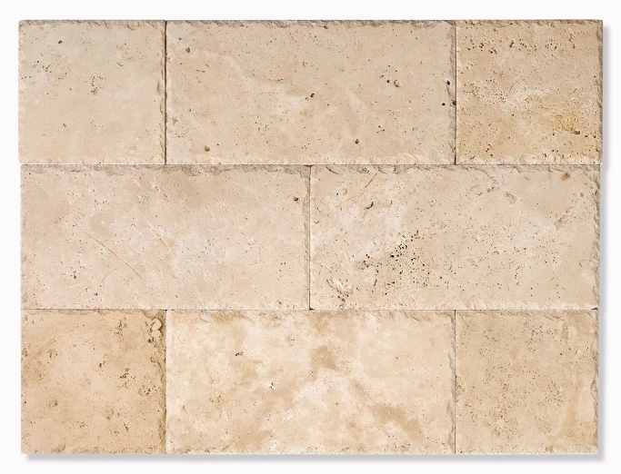 Травертин LIGHT BRUSHED сколений край 1,2*20,3*40,6 см