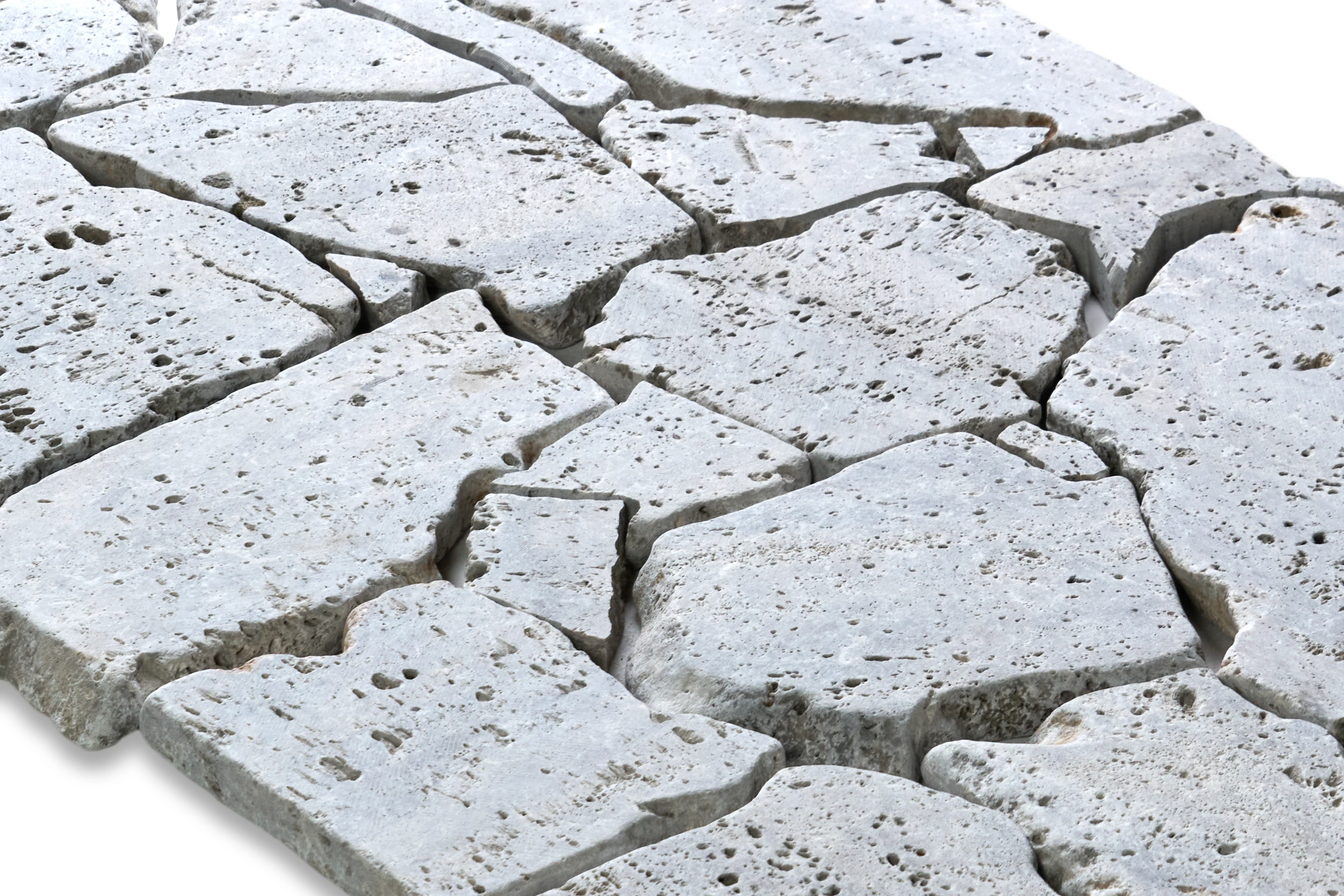 Травертин Silver Crazy Paver Tumbled 2xFL