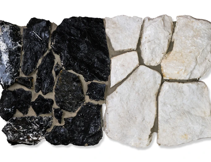 Камень Nero Marquino + Limestone