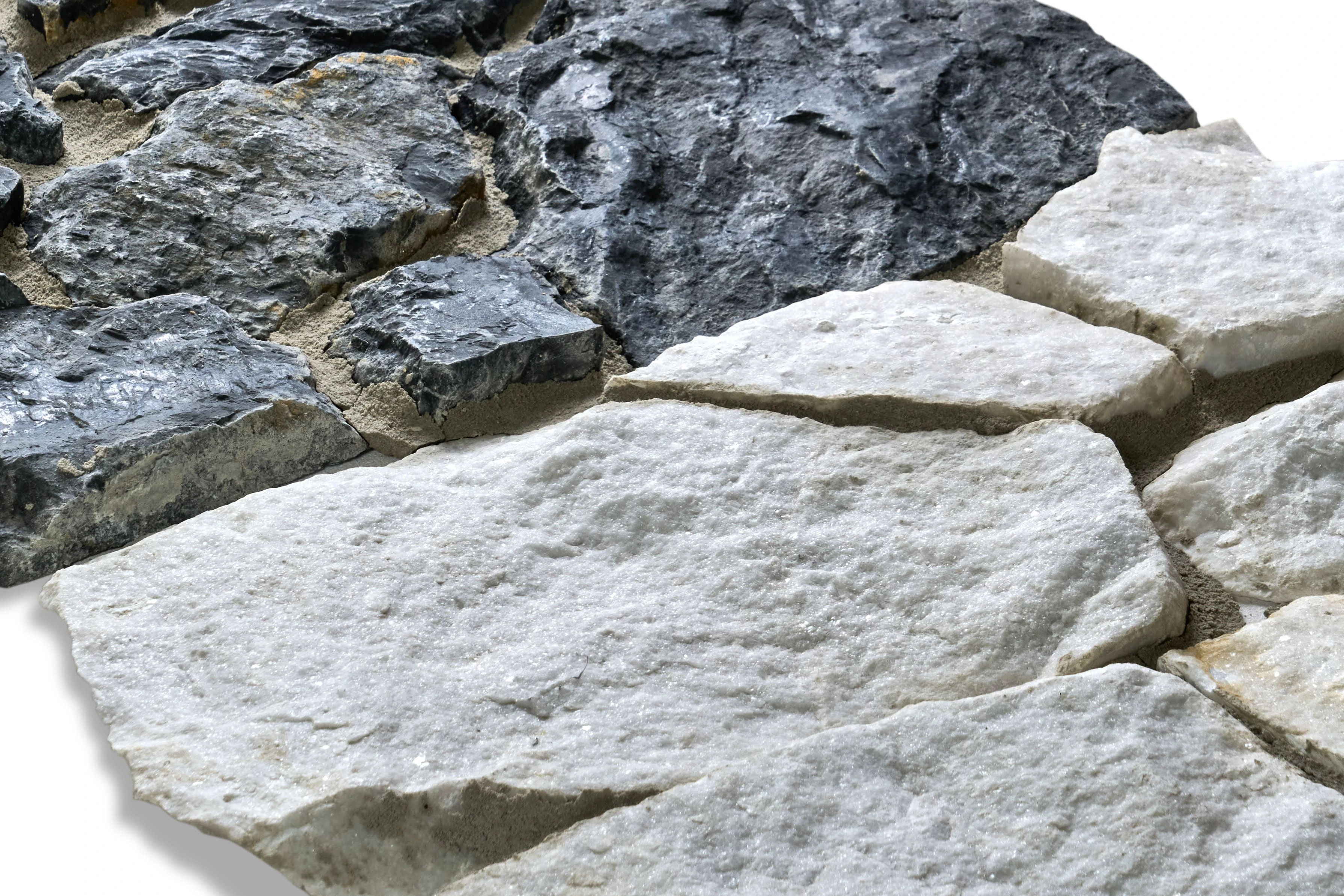 Камень Nero Marquino + Limestone