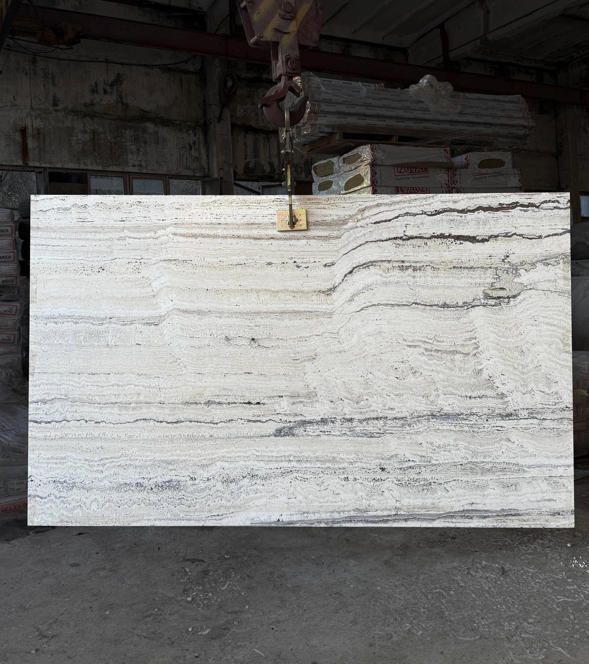 Травертин Слеб Black Lines V/C Leathered