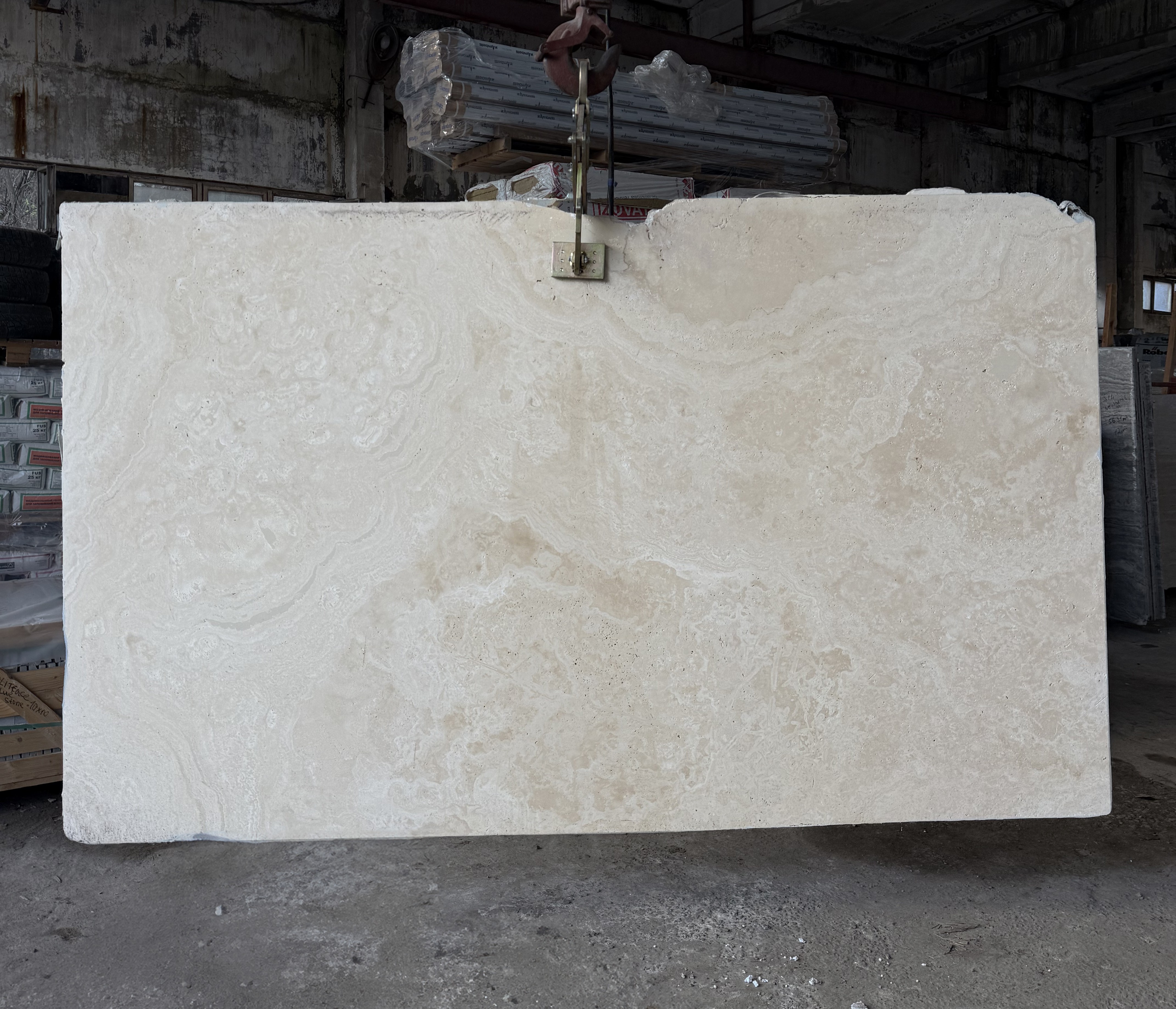 Травертин Слеб Ivory C/C  шліфований заповнений