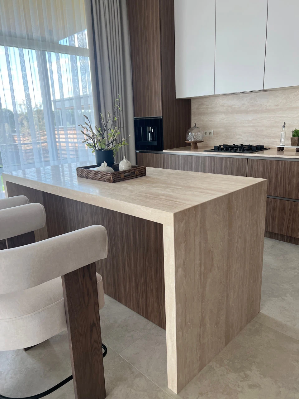 Травертин Слэб Ivory V/C Незаповнений