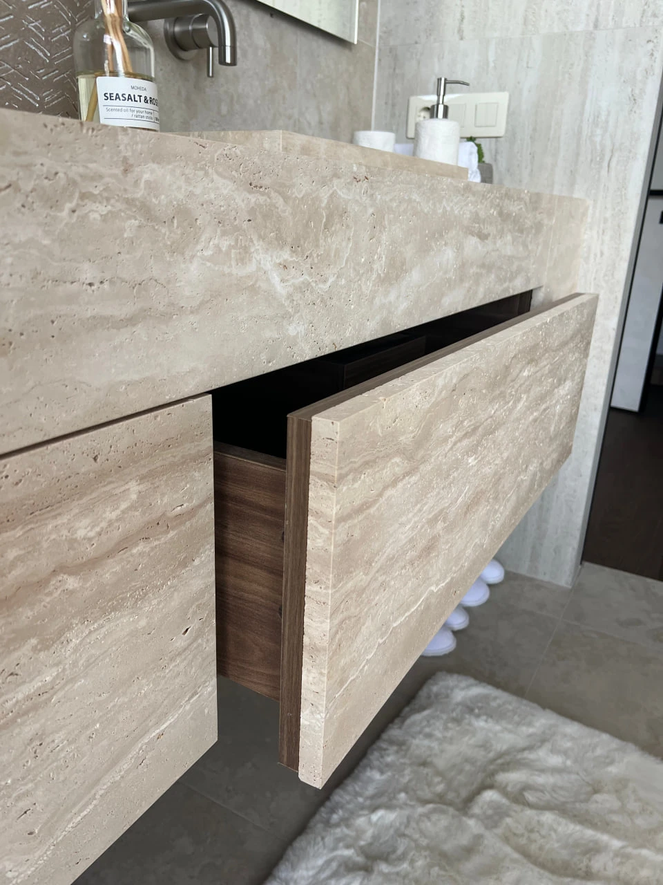 Травертин Слэб Ivory V/C Незаповнений