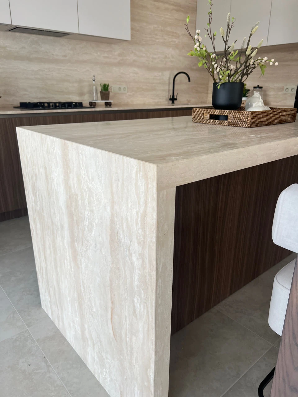 Травертин Слэб Ivory V/C Незаповнений